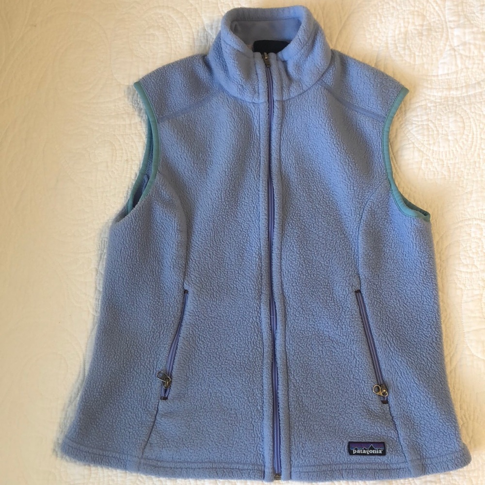 Patagonia Synchilla vest. Light blue size small
